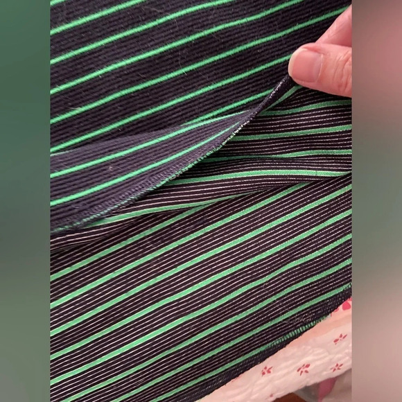 Postmark Anthropologie Women’s Medium Blue Green Striped Cute Top Shirt Lace - Picture 10 of 10